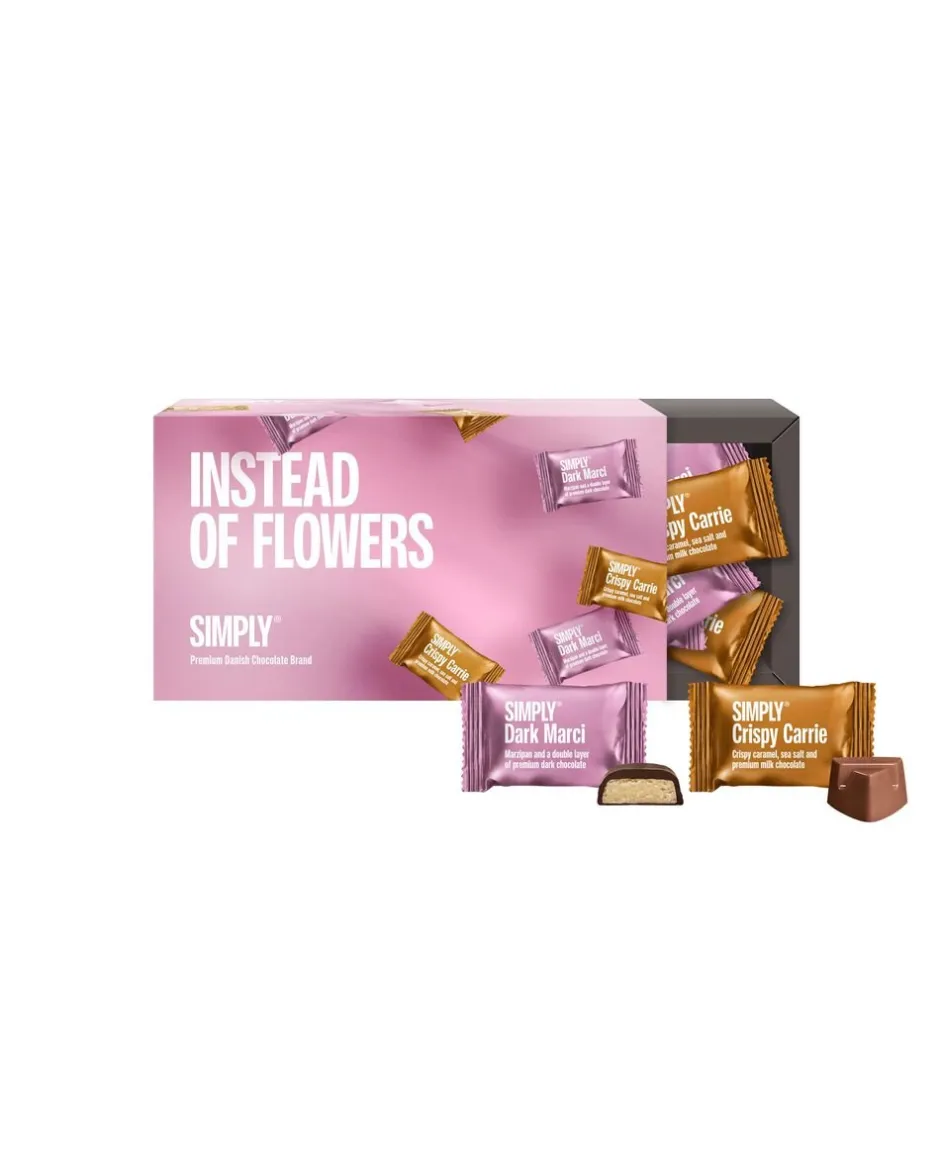 Simply Chocolate Chokolade>Simply® INSTEAD OF FLOWERS chokoladeæske (180g)