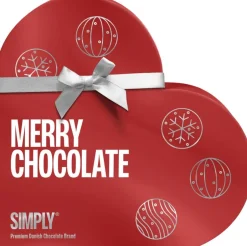 Simply® MERRY CHOCOLATE HEART chokoladeæske (200g)-Simply Chocolate Discount