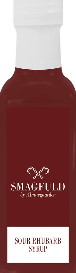 Sirup med smag af syrlig rabarber-SMAGFULD by Almuegaarden