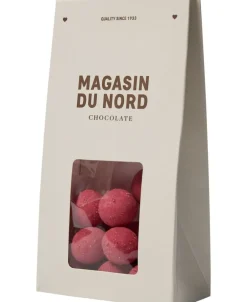 Magasin Chokolade Overtrukne Mandler>Æske, Lakridsdragé m/ hvid chokolade, rabarber & hindbær 100