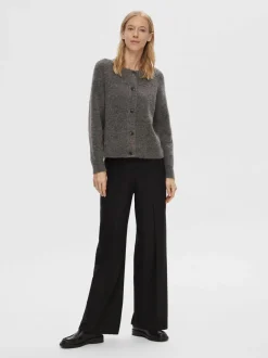 Outlet SLFLULU LS ALPACA BLEND KNIT SHORT CARDIGAN B NO Dame Strik