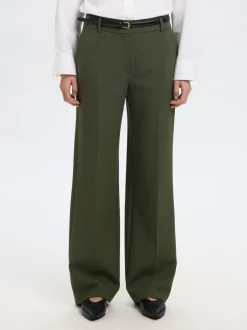 Best SLFRITA MW WIDE PANT MEL NOOS Dame Bukser