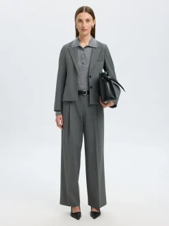 SLFTHEA LS KNIT MERINO COLLAR NECK-Selected Discount