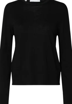 Dame Selected Strik>SLFTHEA LS KNIT MERINO O-NECK NOOS