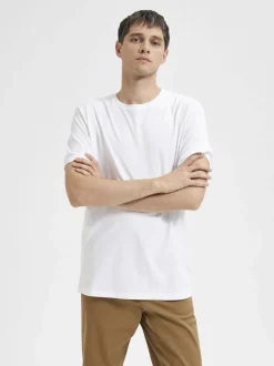 Selected T-Shirts>SLHASPEN SS O-NECK TEE NOOS