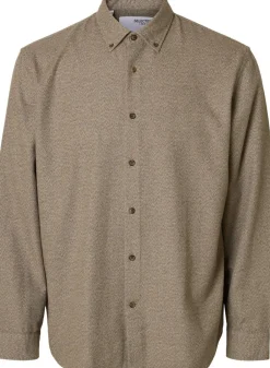 SLHREGNOAH MIX BDWN LS SHIRT CAMP-Selected