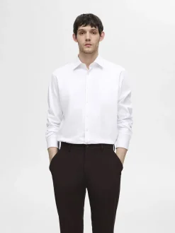 Outlet SLHSLIM-PERFORMANCE SHIRT LS NOOS Skjorter