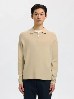 SLHTELLER FN RELAXED HALF ZIP POLO Poloer