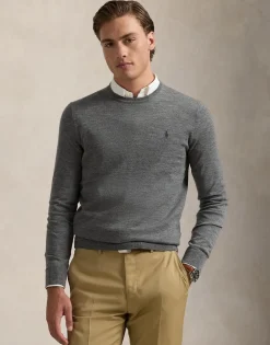 Polo Ralph Lauren Strik>Slim Fit Washable Wool Crewneck Sweater