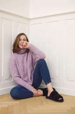 Outlet Slippers Straps (of 100% New Zealand Sheepskin) Dame Hjemmesko