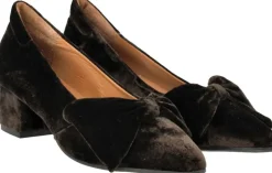 Dame ANGULUS Festsko|Højhælede Sko>Sløjfe pump i blød velour