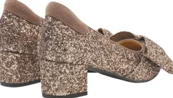 New Sløjfepump i funklende glitter Dame Festsko|Højhælede Sko