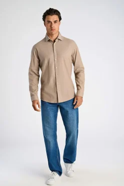 Soft indigo stretch shirt L/S-Lindbergh Hot