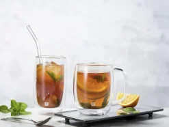 Sorrento Sugerør med knæk i glas, klar-Zwilling Online