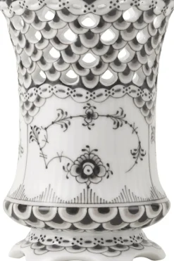 Royal Copenhagen Vaser & Urtepotteskjulere>Sort Musselmalet Helblonde Vase, 11 cm