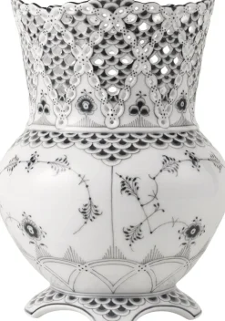 Sort Musselmalet Helblonde Vase, 22 cm-Royal Copenhagen Outlet