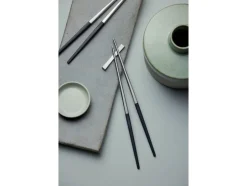 Spisepinde-sæt Focus de Luxe 23 cm 6 dele Sort/Mat stål-Gense Outlet