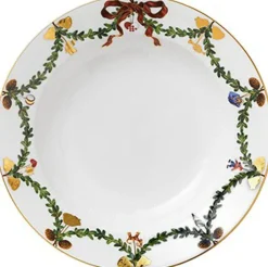 Star Fluted Plate Deep 24,5cm Tallerkener|Julestel