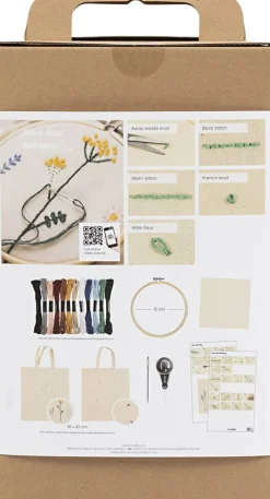Start DIY Kit Broderi, Blomster-Creativ Company Clearance