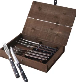 Steakbestik/grillbestik Old farmer classic 8 dele Træ/Stål-Gense Hot