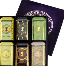 Outlet Østerlandsk Gaveæske, 6 stk Tebrevsdåser - Purple Te