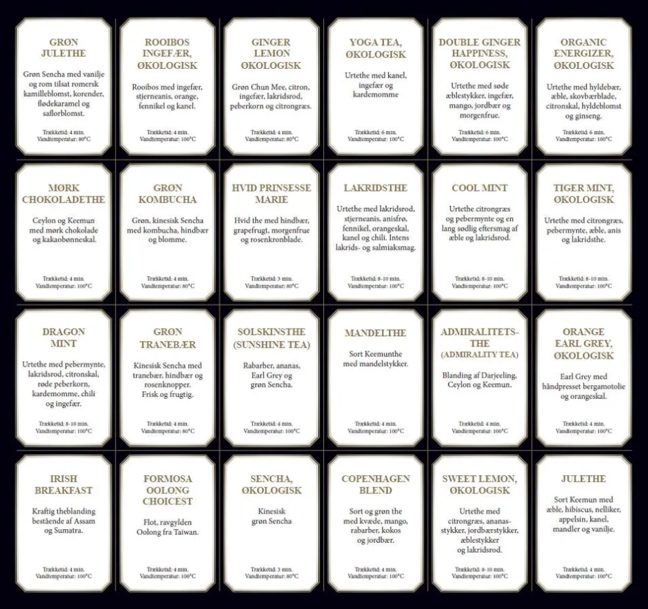 Clearance Østerlandsk Julegaveæske, 24 stk minidåser løsvægt te Te