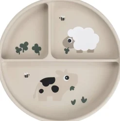 Discount Stick&Stay inddelt tallerken Tiny farm Børn Børneservice