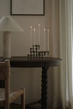 Best candle holder/stage set with 3 pcs - bronzed bra Lys & Lysestager