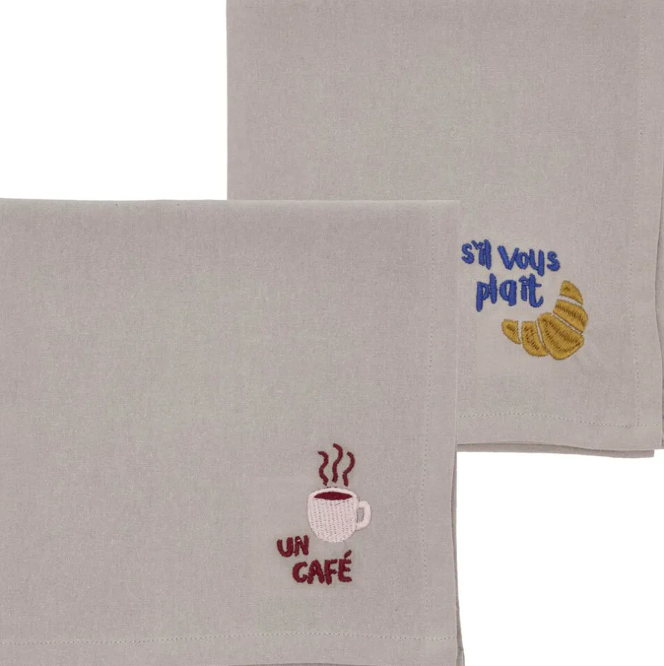 Sale Stofservietter 40x40 Bistro 2 stk. Coffee brown Tekstiler Til Borddækning