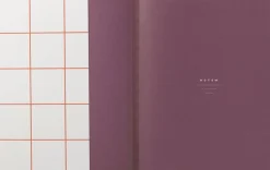 Notem Kontorartikler>Stor notesbog med syet ryg, lys grå