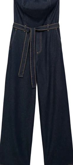 Best Strapless denim jumpsuit Dame Buksedragter