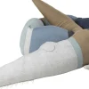 Børn Sebra Børneværelse>Strikket pude, Sleepy Croc, dusty blue mix