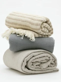 Discount Stripe throw Sengetæpper