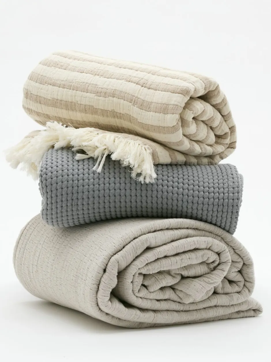 Discount Stripe throw Sengetæpper