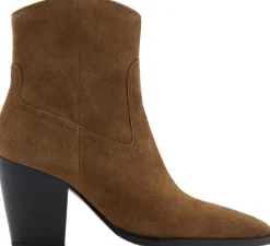 Hot Suede block-heel boots Dame Snøresko