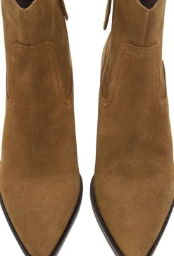 Suede block-heel boots-MANGO New