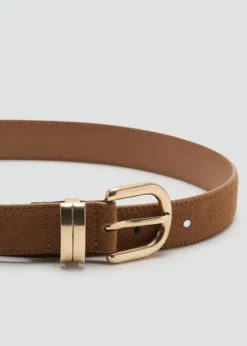 Dame MANGO Bælter>Suede leather belt