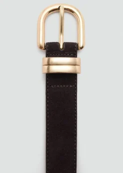 Suede leather belt-MANGO Discount