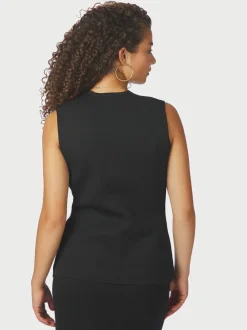 Sway Smooth Knit Waistcoat-Neo Noir Clearance