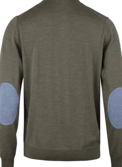 Online Sweater Knitted Crew Neck With Patch Merino Wool Strik