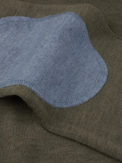 Online Sweater Knitted Crew Neck With Patch Merino Wool Strik