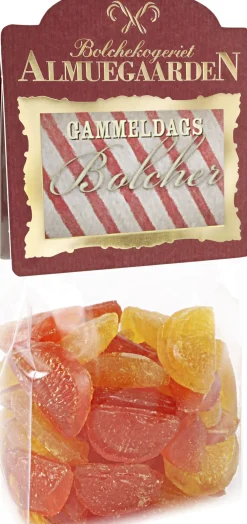 Almuegaarden Bolcher>Syrlige bolcher med smag af appelsin & citron