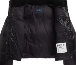 Børn Polo Ralph Lauren Overtøj>Teddy Fleece–Trim Down Boxy Jacket Teens