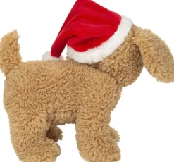 Børn Teddy Hermann Bamser>- Hund med nissehue 20 cm