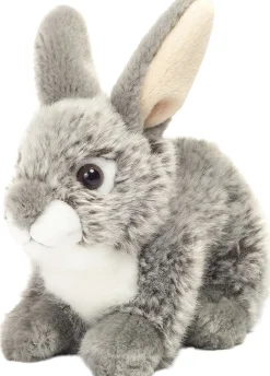 Børn Teddy Hermann Bamser>- Siddende kanin grå 18 cm