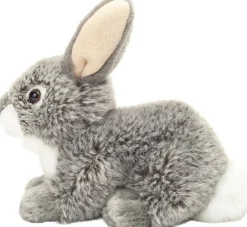 Børn Teddy Hermann Bamser>- Siddende kanin grå 18 cm