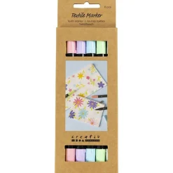 Tekstiltusch, streg 2,3+3,6 mm, 6 stk.-Creativ Company Online