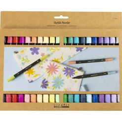 Tekstiltusch, streg 2,3+3,6 mm, suppleringsfarver, 20 stk.-Creativ Company Outlet