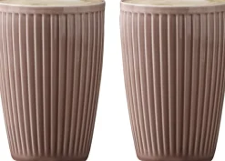 Pillivuyt Kopper & Krus>Termokrus Plissé 25 cl 8 x 12 cm 2 stk. Woodrose