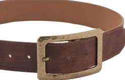 Sale Textured square buckle belt Dame Bælter
